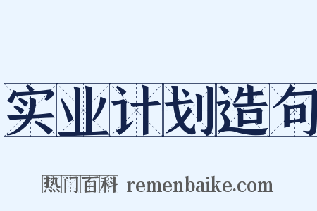 实业计划造句是什么意思的图片